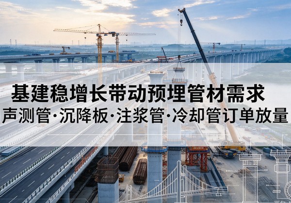 南江基建稳增长带动预埋监测管材需求，声测管、沉降板、注浆管订单持续放量